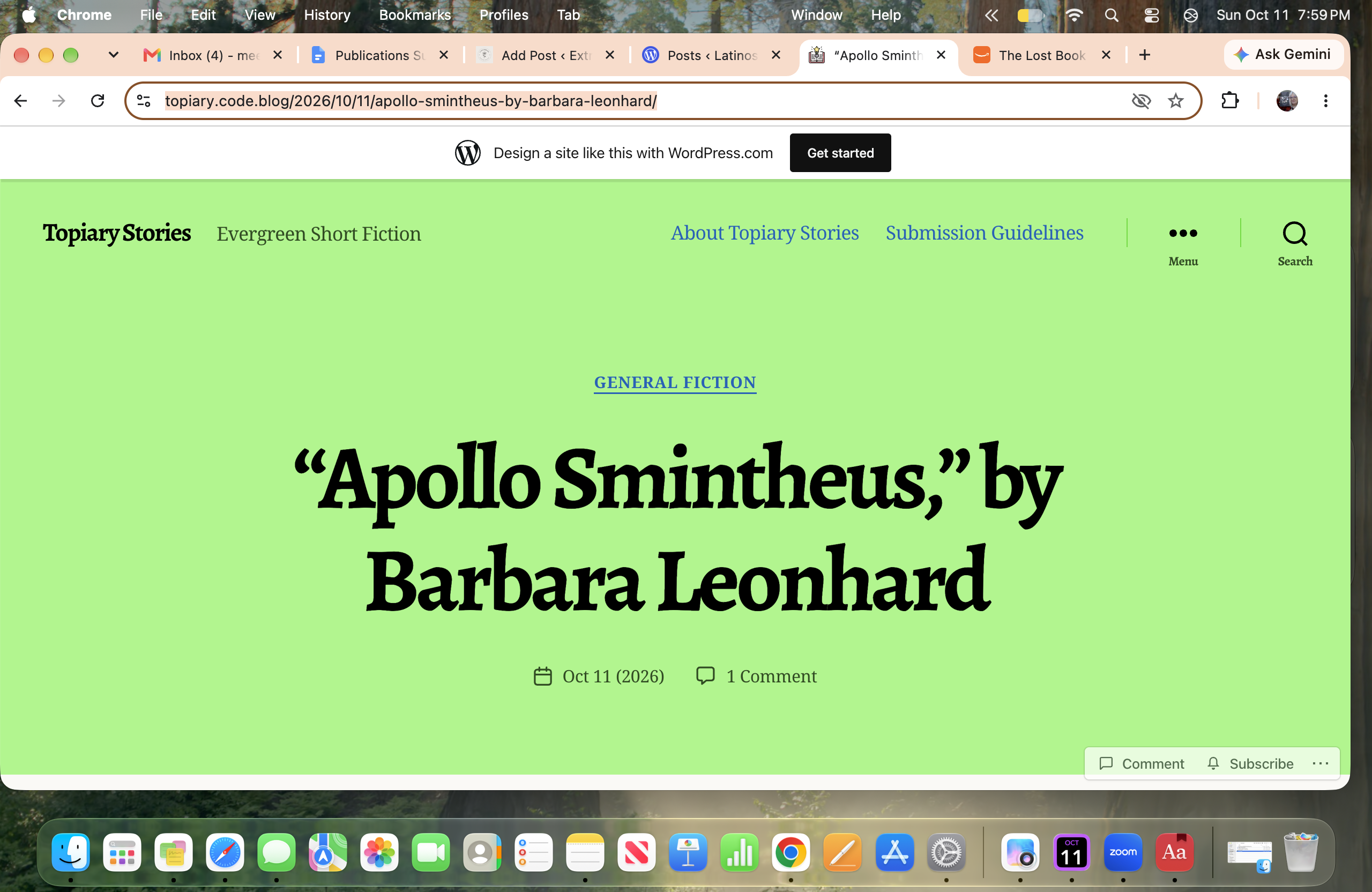 The Mouse “Apollo Smintheus” Visits Topiary Stories